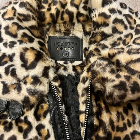 [Blank NYC] Leopard Fur Moto Jacket - Picture 3 of 6